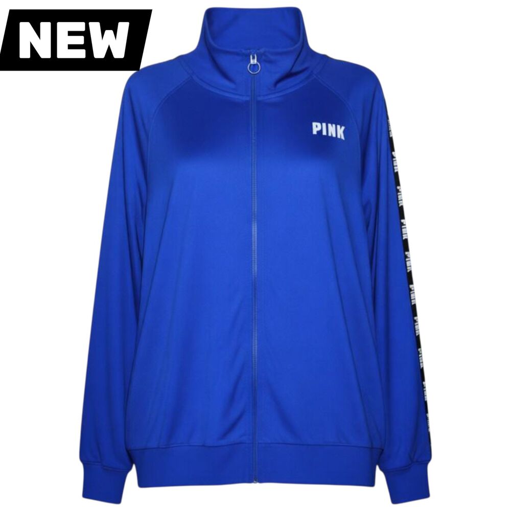 Victoria's Secret PINK full-zip track jacket in the "Blue Oar" Logo Down Sleeve